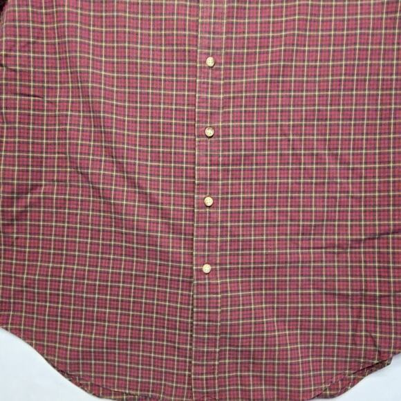 Ralph Lauren Classic Fit Plaid Shirt Red Green Checkered XL Long Sleeve - Picture 3 of 10